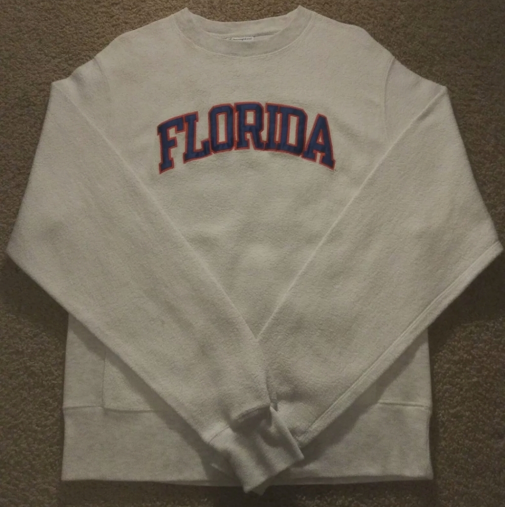 Vintage Champion Reverse Weave Florida Crewneck Sweatshirt Stitched Lettering